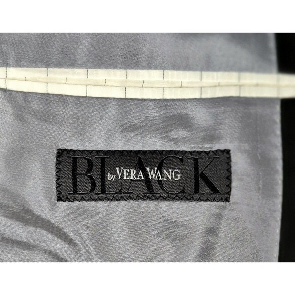 BLACK By Vera Wang Mens Wool Peak Lapel Tuxedo Jacket(46R) And Pants(40R) - Picture 2 of 15